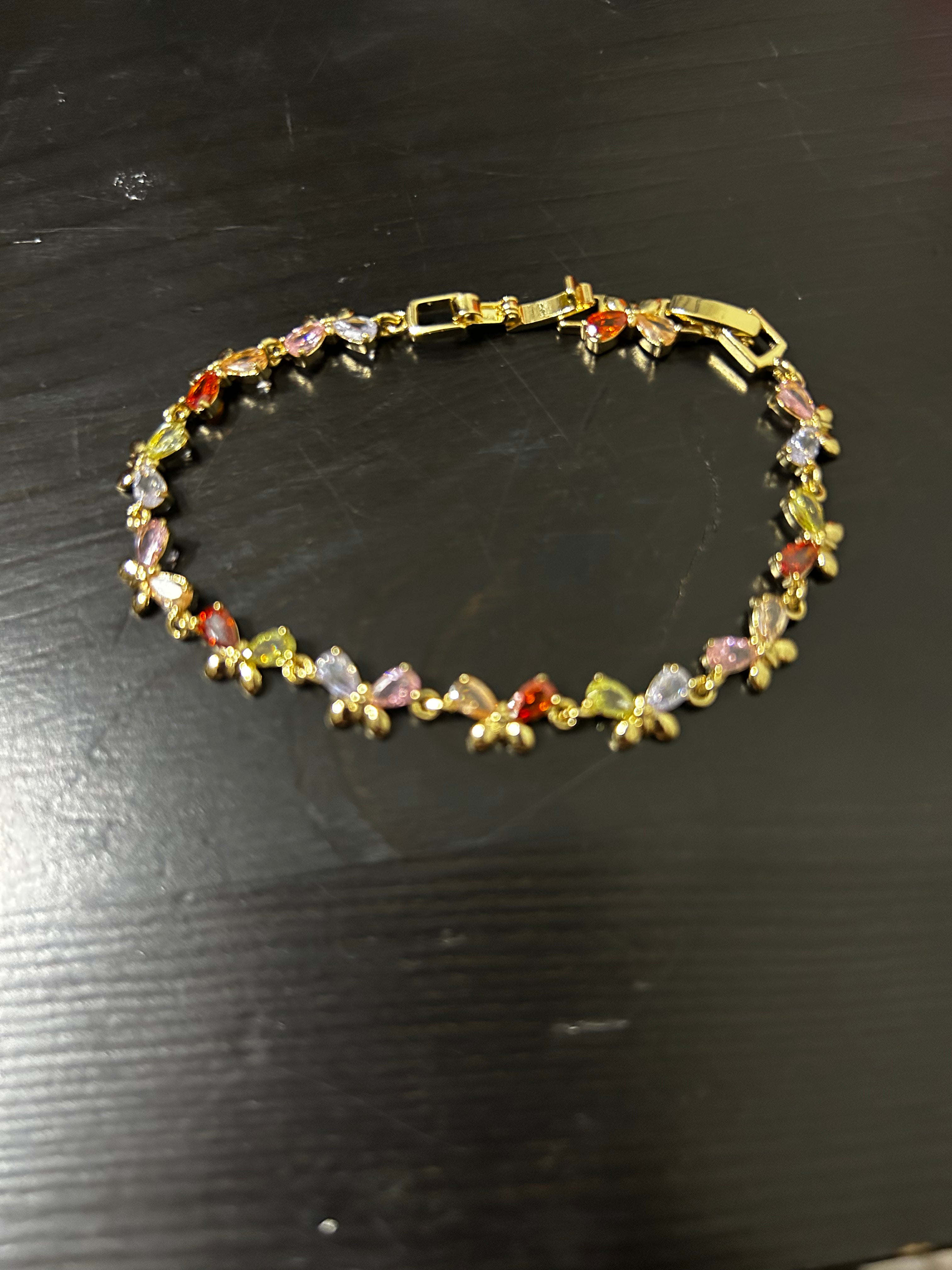 14K Gold Laminated Butterfly Bracelet